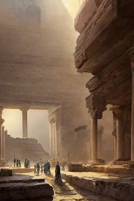 Image similar to ancient city of gyza at the time of the pharaohs, intricate, elegant, volumetric lighting, digital painting, highly detailed, artstation, sharp focus, illustration, concept art, ruan jia, steve mccurry