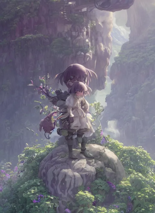 Prompt: made in abyss, au naturel, hyper detailed, digital art, trending in artstation, cinematic lighting, studio quality, smooth render, unreal engine 5 rendered, octane rendered, art style by klimt and nixeu and ian sprigger and wlop and krenz cushart