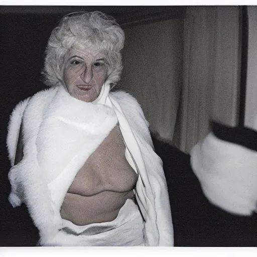 Image similar to muffle, white, ranni from elder ring, by nan goldin