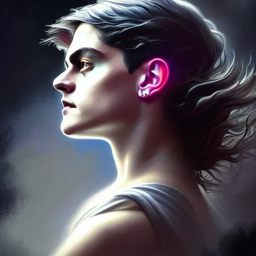 Prompt: Martin Garrix , colorful painting on grey scale face, powerful , magic, thunders, dramatic lighting, intricate, wild, highly detailed, digital painting, artstation, concept art, smooth, sharp focus, illustration, art by artgerm and greg rutkowski and alphonse mucha, footage