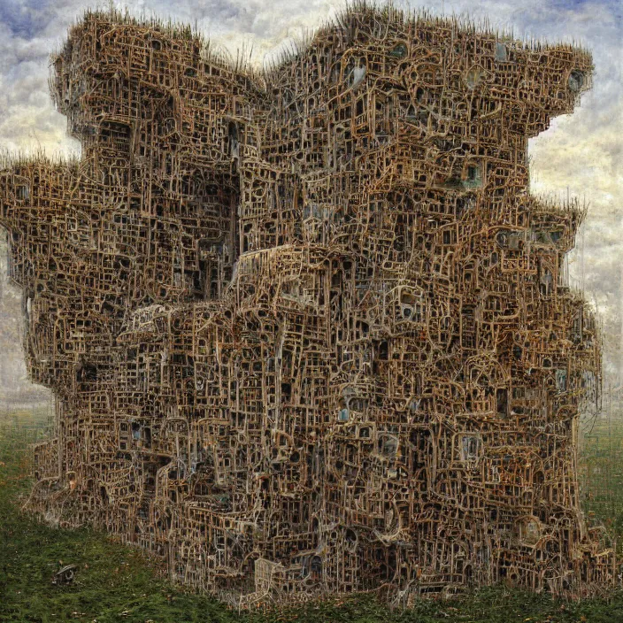 Prompt: a building in a landscape, by peter gric