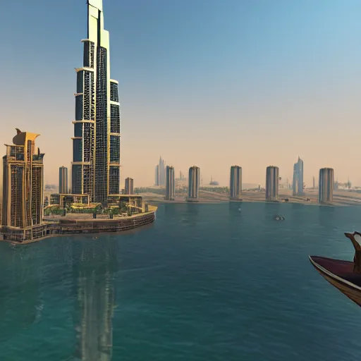 Image similar to gta : dubai, plain background