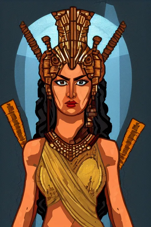 the Greek godess Hera looking angry, rusty armor, | Stable Diffusion ...