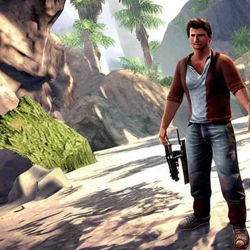 Image similar to nathan fillion in the video game uncharted