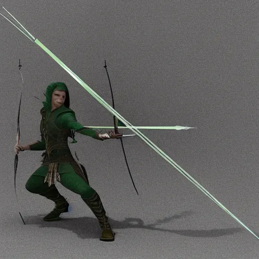 Prompt: fantasy longbow and arrow weapon made from whispy shadows, digital media, crossbow, shortbow