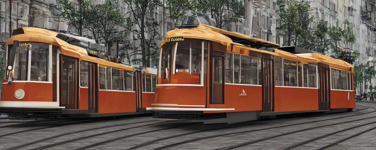 Prompt: tram made of sausage, 4k, ultra detailed, hyper realistic,