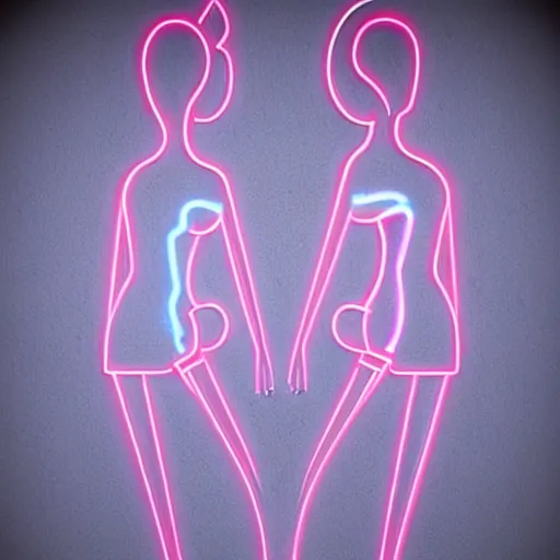 Image similar to 3 d neon art of a womens body, ultra detailed