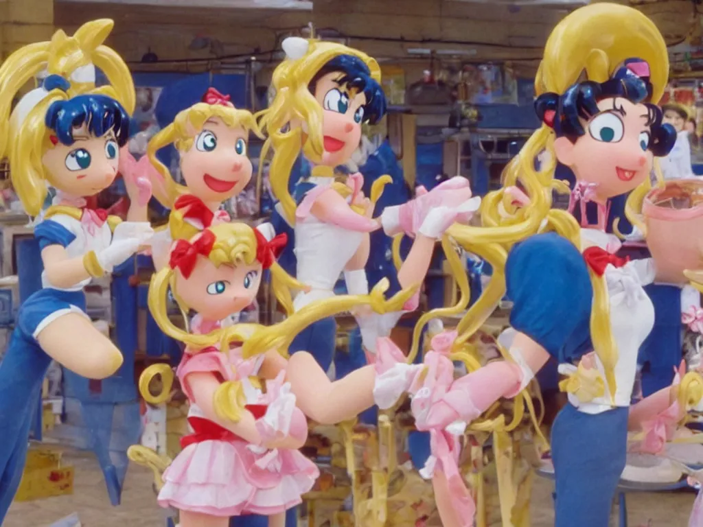 Prompt: Sailor Moon in Wallace and Gromit