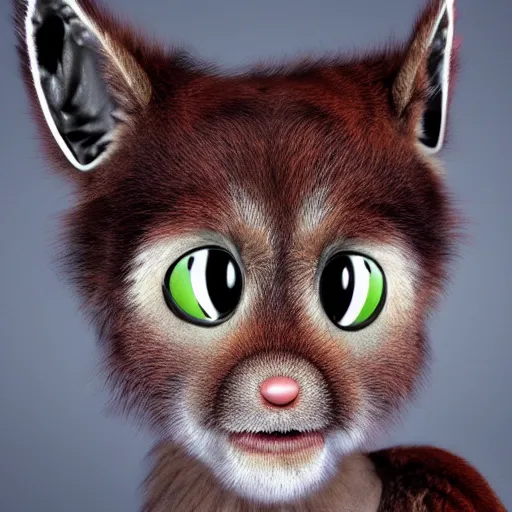 Prompt: hyperrealistic photo of cute furry alien animal unknown