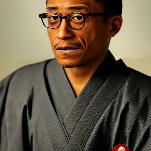 Image similar to gustavo fring as a samurai based and redpilled