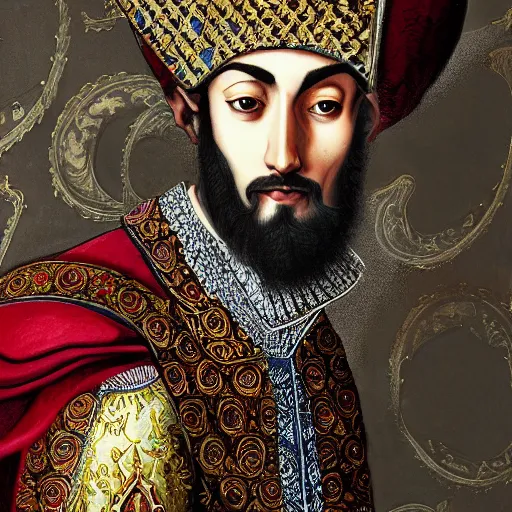 a portrait of sultan suleiman the magnificent, focused | Stable ...