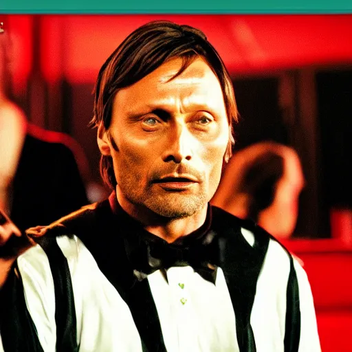 Image similar to Mads Mikkelsen starring in Pulp Fiction as main character