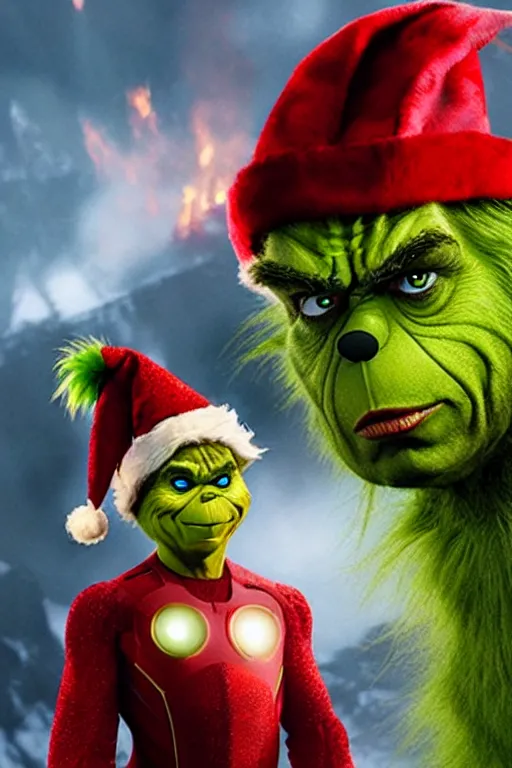 Image similar to The Grinch is Ironman