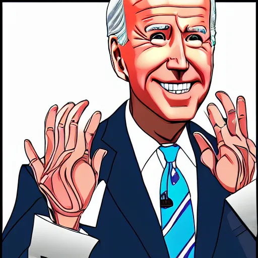 Image similar to joe biden as anime girl anime style, high detail, anatomically correct,