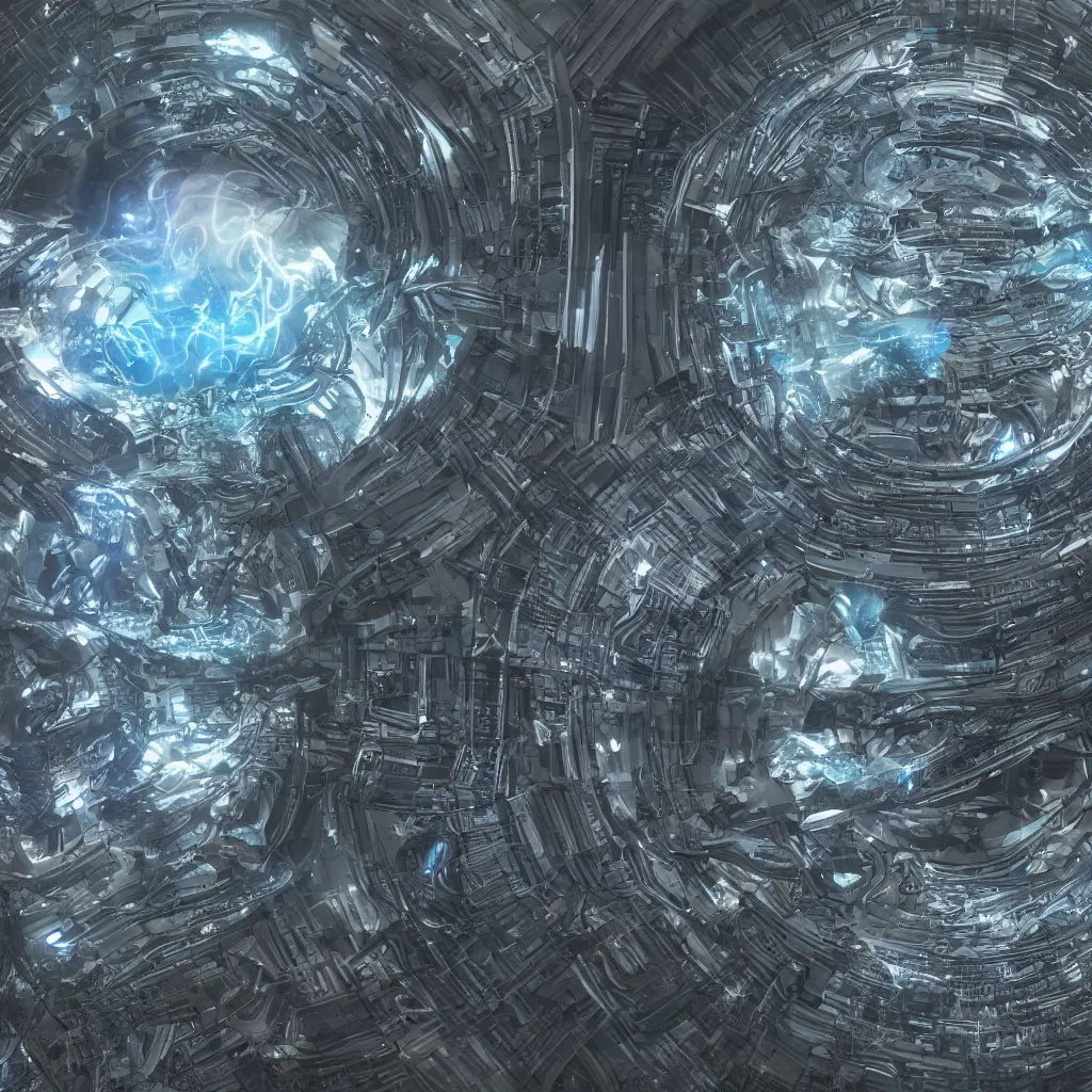 Image similar to a schumann resonance synchronizer, hyper detailed, digital art, led lighting, studio quality, smooth render, unreal engine 5, octane render, trending on artstaion