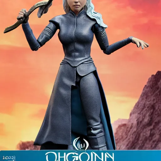 Image similar to daenerys targaryen as a vinyl action figure with no joint articulation, by Hasbro, product photo