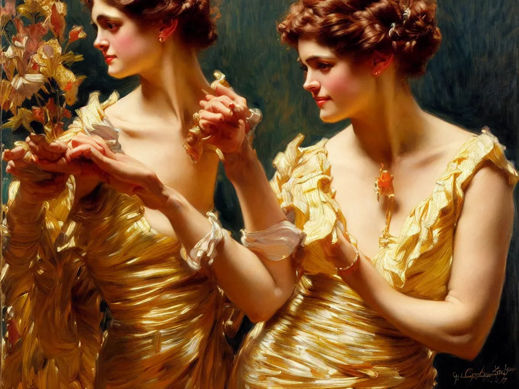 Prompt: highly detailed painting by gaston bussiere, j. c. leyendecker 8 k