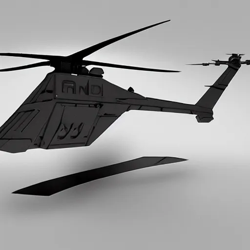 Image similar to futuristic military helicopter concept art