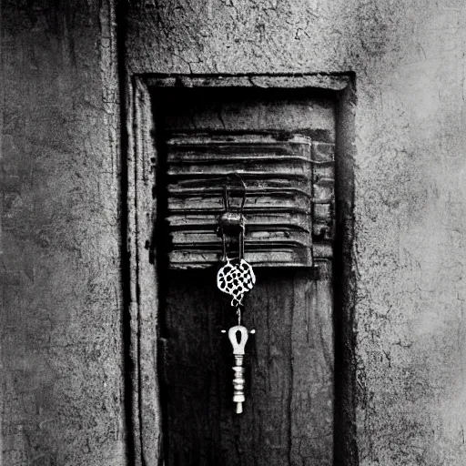 Prompt: the keys that open doors are the keys that close them, and the keys strangled in chains have nothing but the drama of tinkling. but the key that dies in my pocket reminds me it is time that i became a reasonable woman who lives in a house without keys, without doors, scenery, by wlop, arabic poetry