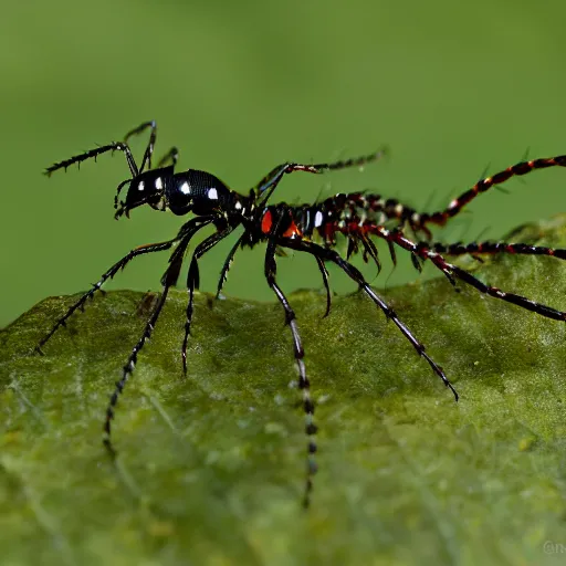 Image similar to jumping centipede, nature, macro, green