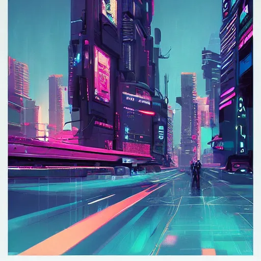 Prompt: a graph style gauche impasto horses, cyberpunk art by james gilleard, city depth of field, cgsociety, retrofuturism, synthwave, retrowave, outrun, high detail.