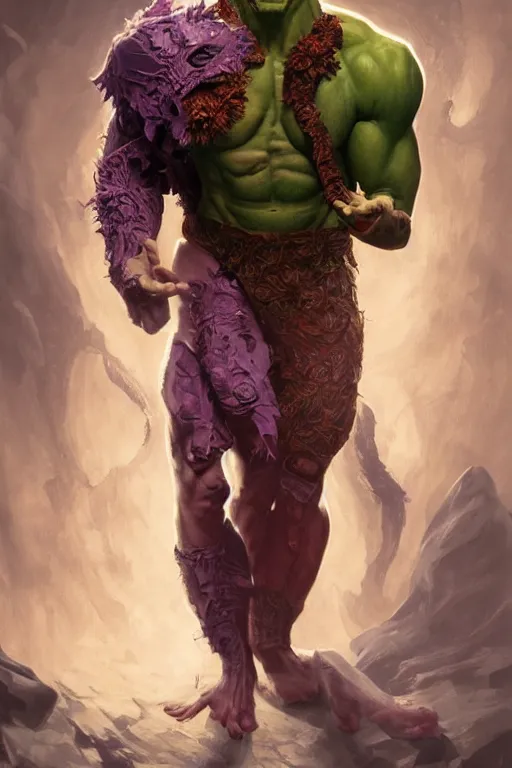 Prompt: portrait of mark zuckerberg as the joker as a hulking herculean demon orc bugbear clown, godlike, upper body, fantasy, intricate, elegant, highly detailed, digital painting, artstation, concept art, sharp focus, illustration, art by artgerm and greg rutkowski and alphonse mucha