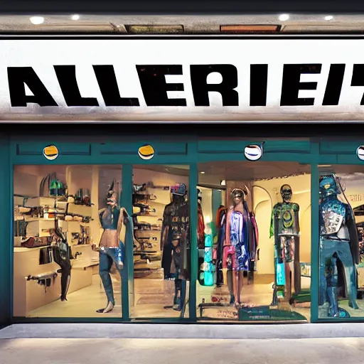 Image similar to alien shop, futuristic