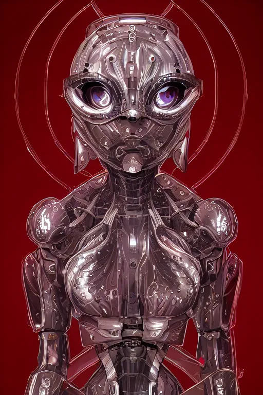 Image similar to pepper humanoid, symmetrical, highly detailed, digital art, sharp focus, trending on art station, anime art style