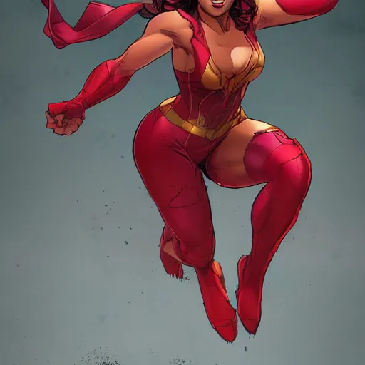 Prompt: marvel's the hulk dressed as the scarlet witch, beautiful face, action pose, splash art, comic book style, by wlop, highly detailed, dynamic shadows, trending on artstation