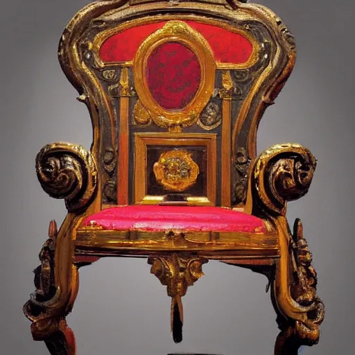 Prompt: renaissaince art of a throne