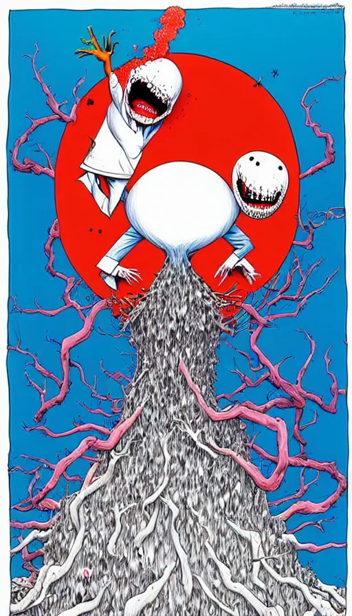 Image similar to the two complementary forces that make up all aspects and phenomena of life, by alex pardee