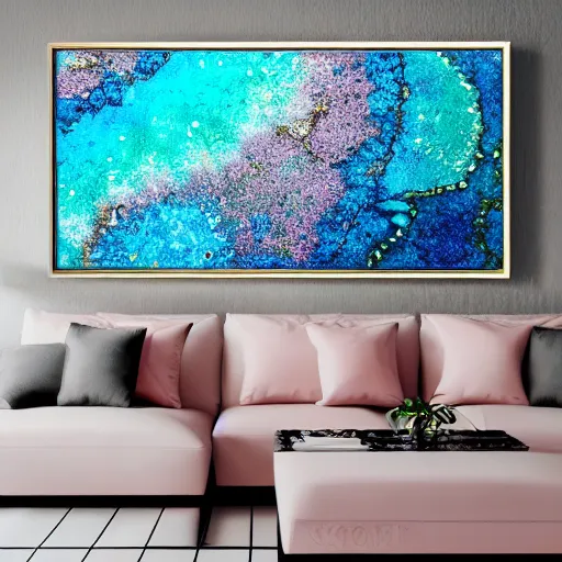 Prompt: light pink and white gold geode style epoxy resin painting no blue beautiful solid colors, edge to edge, full frame, intricate, elegant, highly detailed, smooth, sharp focus, high contrast, dramatic lighting