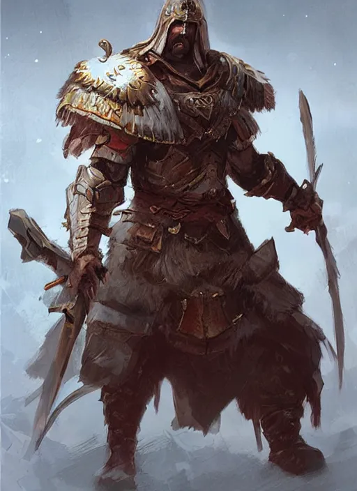 Image similar to warrior inspired a concept art Russian illustrator Roman Papsuev