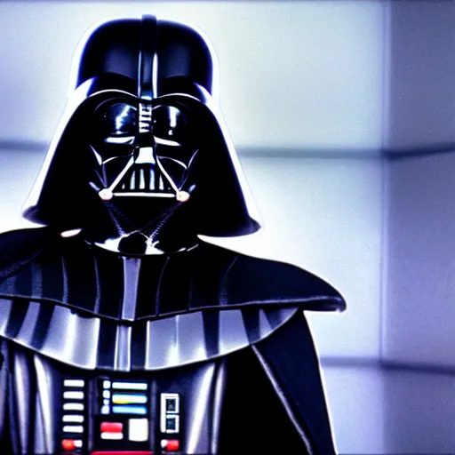 Prompt: A still photograph of Darth Vader starring in the movie Scarface, cinematic