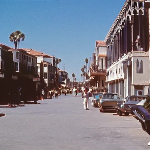 Image similar to venice, california in 1 9 7 0, dreamy, ethereal