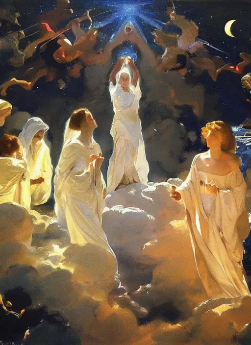 Image similar to a painting so beautiful and universally loved it creates peace on earth, profound epiphany, trending on artstation, by john singer sargent