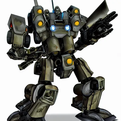 Prompt: Battle Mech of the United States Military. 3000