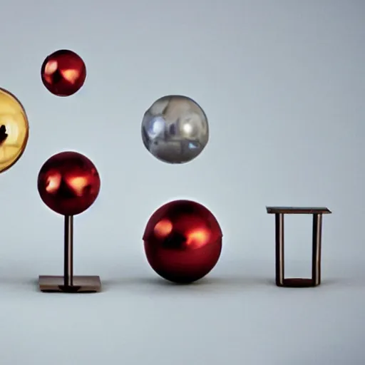 Image similar to cute arrangement of metal spheres in the shape of a cube, professional scientific technical photograph