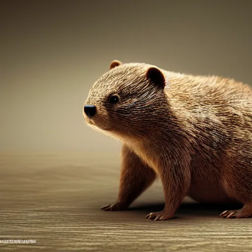 Image similar to hyperrealistic dslr film still of justin bieber disguised as a woodchuck, stunning 8 k octane comprehensive 3 d render, inspired by istvan sandorfi & greg rutkowski & unreal engine, perfect symmetry, dim volumetric cinematic lighting, extremely hyper - detailed, incredibly real lifelike attributes & flesh texture, intricate, masterpiece, artstation, stunning