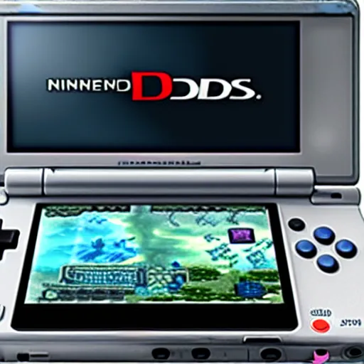 Prompt: nintendo ds in the abyss style if edward munk