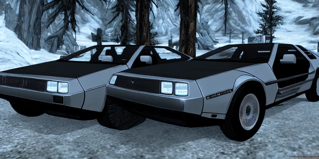 Image similar to dmc delorean in skyrim