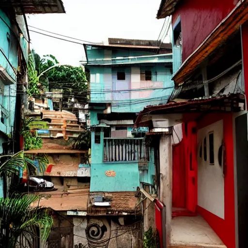 Prompt: rio de janeiro house. the house is in a favela. extremely detailed. wong kar wai, hyper - realistic, 8 k