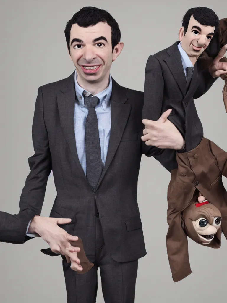 Prompt: nathan fielder is as a puppet master, high detail, 8 k, photorealism