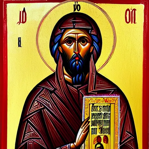Prompt: Byzantine icon of St. Jude the apostle