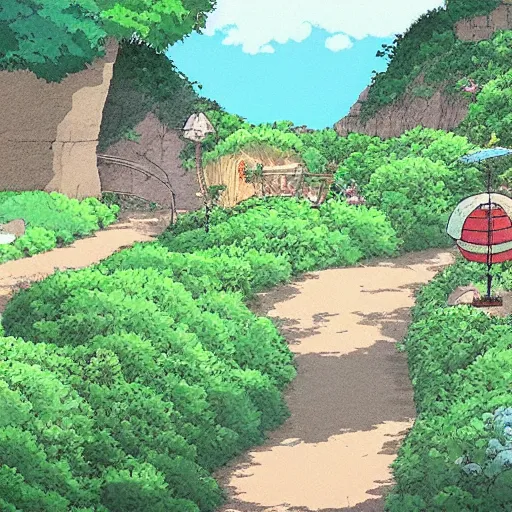 Prompt: home landscape studio ghibli