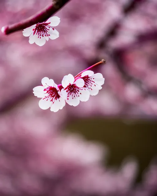 Image similar to highly stylized low brow gooey cherry blossoms charlie immer soft daylight 8k high angle shallow depth of field