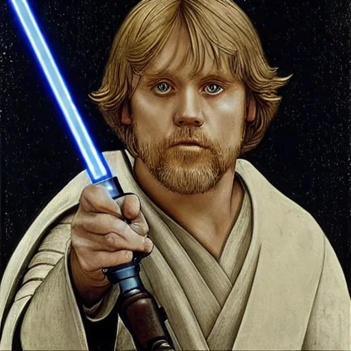 Image similar to luke skywalker by leonardo da vinci