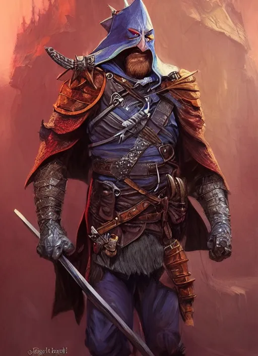 Image similar to bandit, ultra detailed fantasy, dndbeyond, bright, colourful, realistic, dnd character portrait, full body, pathfinder, pinterest, art by ralph horsley, dnd, rpg, lotr game design fanart by concept art, behance hd, artstation, deviantart, hdr render in unreal engine 5