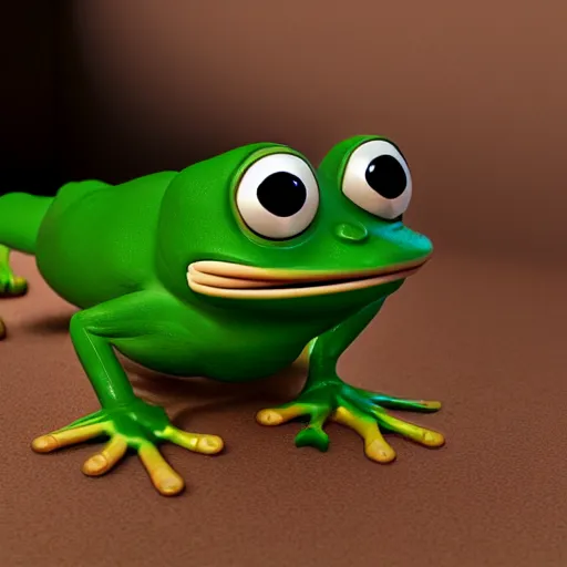 Image similar to a sadge - sad - pepe - the - frog, looking more depressed than usual, quivering lips, fists in the air, sweat flying, cgi render, zbrush, octane, keyshot render