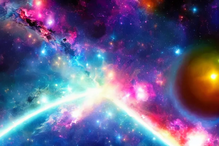 Image similar to cosmic collision, hd wallpaper